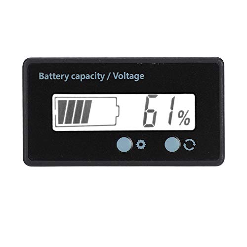 Mtlavishness gy6gs batterieleistung LCD -Anzeigespannung Messgerät mit leichter Alarmfunktion Blaues Licht Einfach mit Schalter eingerichtet kann die Stromversorgung genau für (White Light) von Mtlavishness