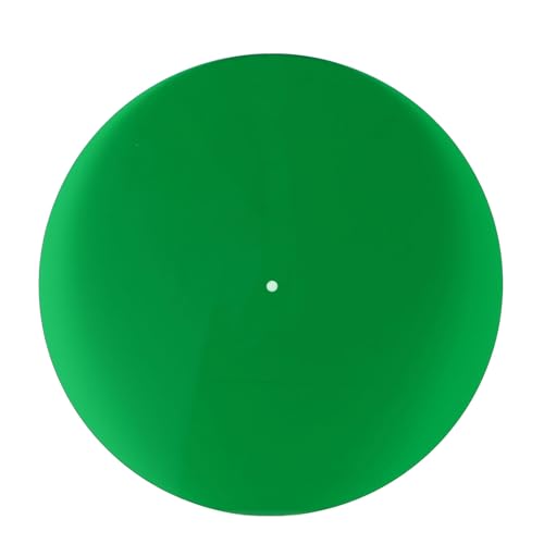 Mtlavistische Acryl -Plattenspieler -Matte mit antistatischer Stoßdämpfungsgeräuschreduktion und Nicht -Schlupf -Merkmale für alle Standard -Platten von 12 Zoll (Transparent grün) von Mtlavishness