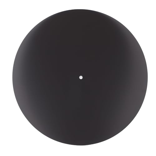 Mtlavistische Acryl -Plattenspieler -Matte mit antistatischer Stoßdämpfungsgeräuschreduktion und Nicht -Schlupf -Merkmale für alle Standard -Platten von 12 Zoll (Transparent schwarz) von Mtlavishness