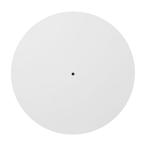 Mtlavistische Acryl -Plattenspieler -Matte mit antistatischer Stoßdämpfungsgeräuschreduktion und Nicht -Schlupf -Merkmale für alle Standard -Platten von 12 Zoll (Weiß) von Mtlavishness