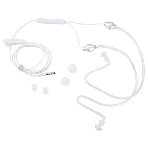Mtlavistische Anti -Strahlung 3 5 mm Luft Akustikröhrchen Ohrhörer Mikrofon -Ohrhörer -Strahlungsreduzierung für Mobilfunkanrufe und Musik Black Plastic Metallmeter Kabellänge 10 (White) von Mtlavishness
