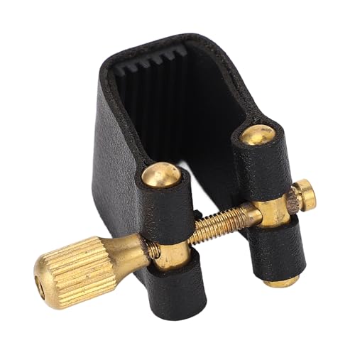 Mtlavistische Saxophon Leder Ligature Fastener Compact Professional Ersatz ideal für Saxophonisten, die auf SAX spielen, mit harten Kunststoff- und Technik -Kunststoff (Tenor) von Mtlavishness