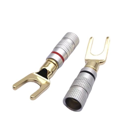 2PCS Gold Plattiert 4mm Bananen Plug Lautsprecher Anschluss Lautsprecher Stecker Verbessert Die Klangstabilität 2PCS Gold Plattiert 4mm Bananen Plug Lautsprecher Anschluss Lautsprecher Stecker Verbessert Die Klangstabilität von Mtucegi