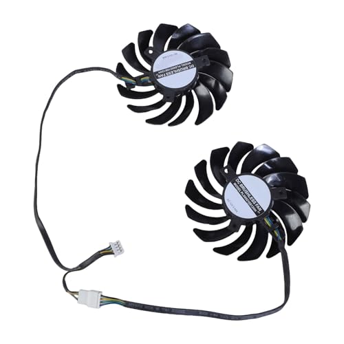 2pcs PLD09210B12HH 85mm 4Pin Cooler Lüfter Easy Installation Wärmemanagement Kühlung Fan Management Für GTX1660S Graphics Card 2pcs PLD09210B12HH 85mm 4Pin Cooler Lüfter Easy Installation Wärmemanagement Kühlung Fan Management Für GTX1660S Graphics Card von Mtucegi