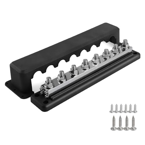 3/8 "8 Stifte Stromverteilungsblockbusleiste Mit Abdeckung 600A Elektrische Klemmen Block Für Marine Car 3/8 "8 Stifte Stromverteilungsblockbusleiste Mit Abdeckung 600A Elektrische Klemmen Block Für Marine Car von Mtucegi
