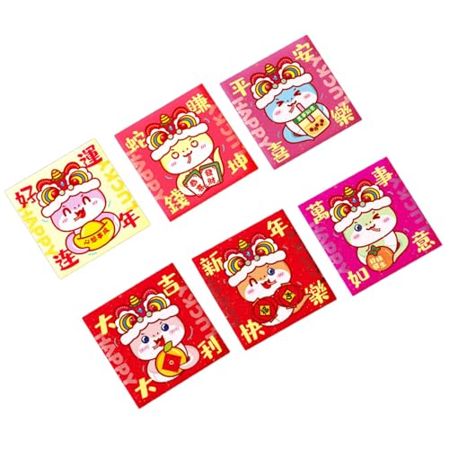 6 Stück quadratische Stile Kinder Geldumschläge elegante Kinder Geldumschläge mit einzigartigen Schlangenjahrs-Designs 6 Stück quadratische Stile Kinder Geldumschläge elegante Kinder Geldumschläge mit einzigartigen Schlangenjahrs-Designs von Mtucegi