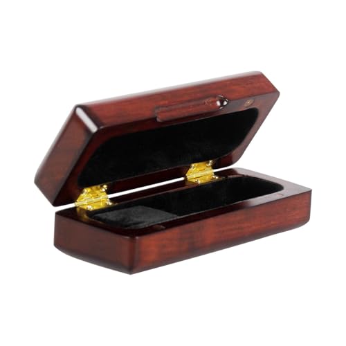 Aufbewahrungsbox für Saxophon-Mundstück, Flanellfutter, Mundstück-Box, Ahornholz, Aufbewahrungsbox, langlebig von Mtucegi
