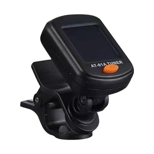 Gitarren-Stimmgerät zum Anklippen, 360 Grad drehbar, digital, elektronisch, für Akustikgitarre, Bass, Violine, Ukulele, einfach zu bedienen von Mtucegi