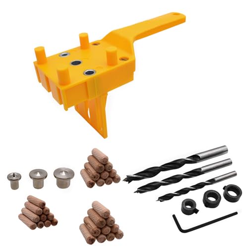 Handdübelvorrichtungsset mit Bohrführungsblock, professionelle Holzbearbeitung, Dübelvorrichtung, Metallhülse, Holzbohren von Mtucegi