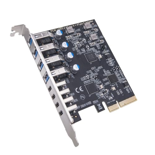 Hochgeschwindigkeit 8port USB Karte PCIe 8X 16x Kompatible USB3.2 Hubs Mit 4 USB+4 Typ C Anschluss Für Effiziente Leistungen Hochgeschwindigkeit 8port USB Karte PCIe 8X 16x Kompatible USB3.2 Hubs Mit 4 USB+4 Typ C Anschluss Für Effiziente Leistungen von Mtucegi
