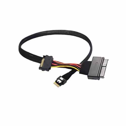 Mtucegi Geflochtenes SFF-8654 4i Männlich SFF8639 Datenkabel Mit 15 Pin SATAs Strom Für U2U3 2Mode HDDS Verbindung von Mtucegi