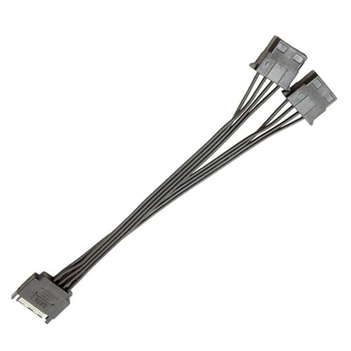 Mtucegi PC Server Computer Hard 15pin 1 Männlich Bis 2/1 Big 4pin Weiblicher Splitter Stromkabel Festplatten Stromverlängerungskabel von Mtucegi