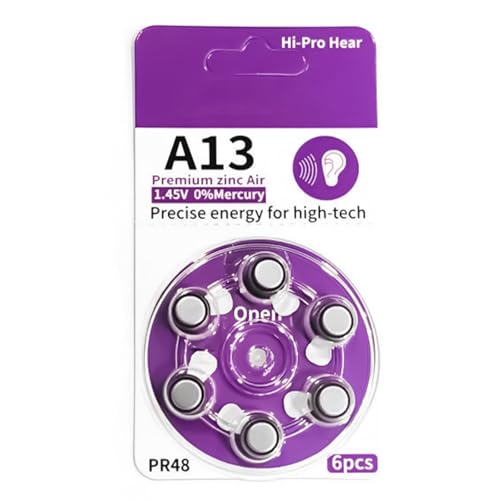 Packung Von 6 A13 Air Batteries Tastezellen Für Hörgerät Mit Langlebigen Leistungen Und Einfache Installation Packung Von 6 A13 Air Batteries Tastezellen Für Hörgerät Mit Langlebigen Leistungen Und Einfache Installation von Mtucegi
