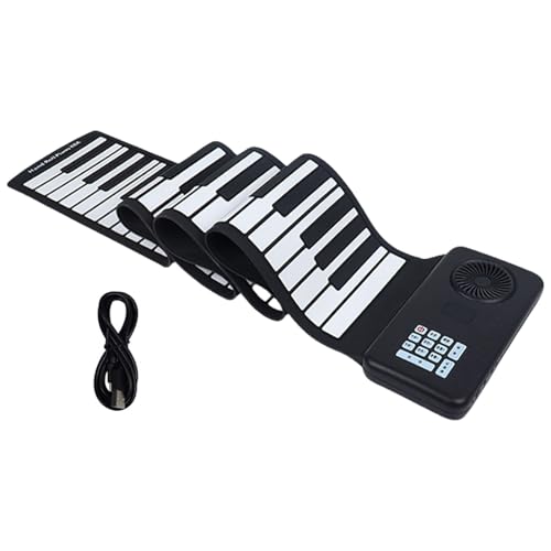 Tragbares elektronisches Klavier mit 88 Tasten, zusammenklappbar, flexibles Silikon-Tastatur, einfach zu tragen Tragbares elektronisches Klavier mit 88 Tasten, zusammenklappbar, flexibles Silikon-Tastatur, einfach zu tragen von Mtucegi