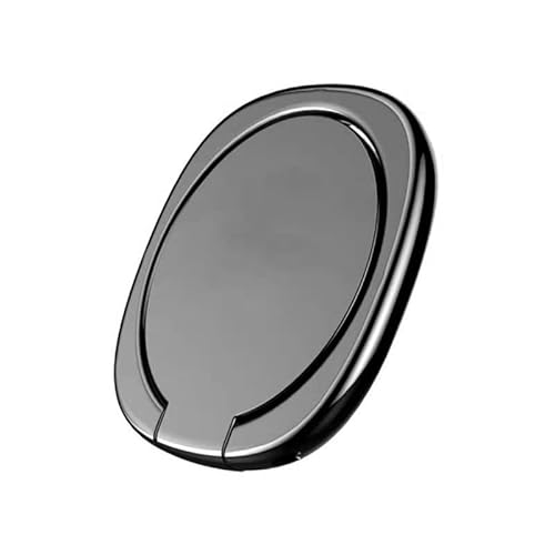 MuStone Fingerring-Griff, Handy-Fingerring-Ständer, 360 Grad drehbar, Metall, magnetisch, Handy-Ring, Stützständer für iPhone, Samsung, alle Handys (schwarz) von MuStone