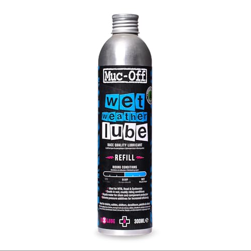 Muc-Off Wet Chain Lube Nass Kettenöl Fahrrad, 300 ml - Biologisch Abbaubares Schmierfett Kettenfett, Kettenspray Fahrrad, Für alle Arten von Fahrrädern - Formuliert für Nasse Wetterbedingungen Muc-Off Wet Chain Lube Nass Kettenöl Fahrrad, 300 ml - Biologisch Abbaubares Schmierfett Kettenfett, Kettenspray Fahrrad, Für alle Arten von Fahrrädern - Formuliert für Nasse Wetterbedingungen von Muc-Off