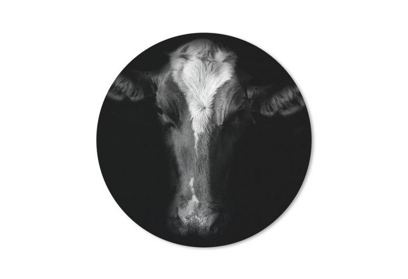 MuchoWow Mauspad Kuh - Tiere - Schwarz (1-St), Büro für Tastatur und Maus, Mousepad Gaming, Rund 20x20 cm von MuchoWow