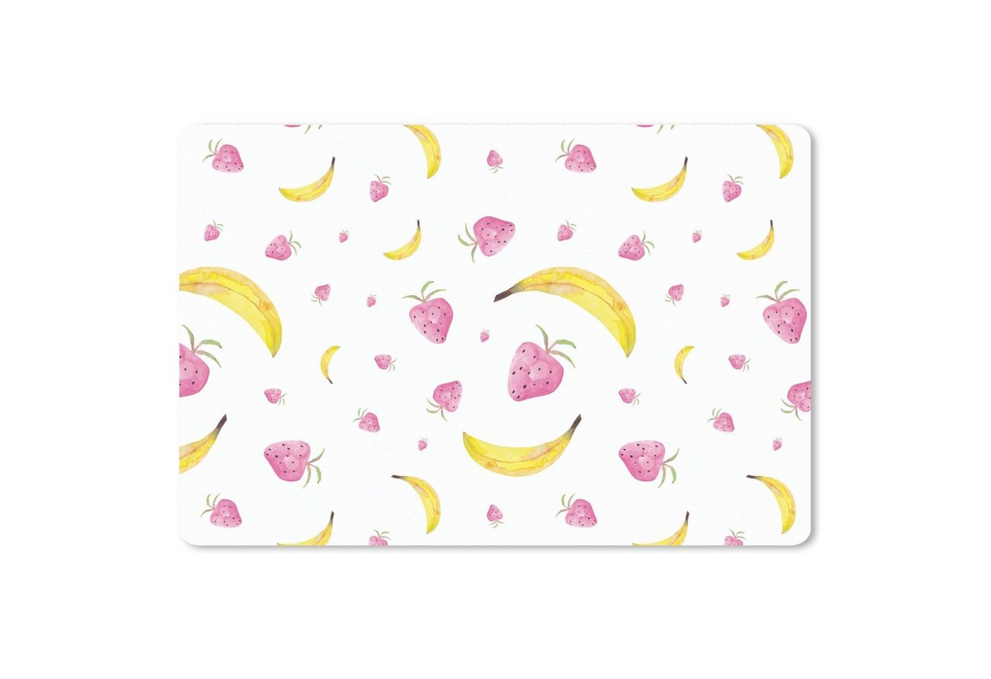 MuchoWow Gaming Mauspad Banane - Erdbeere - Design (1-St), Büro für Tastatur und Maus, Mousepad Gaming, 90x60 cm, XXL, Großes von MuchoWow