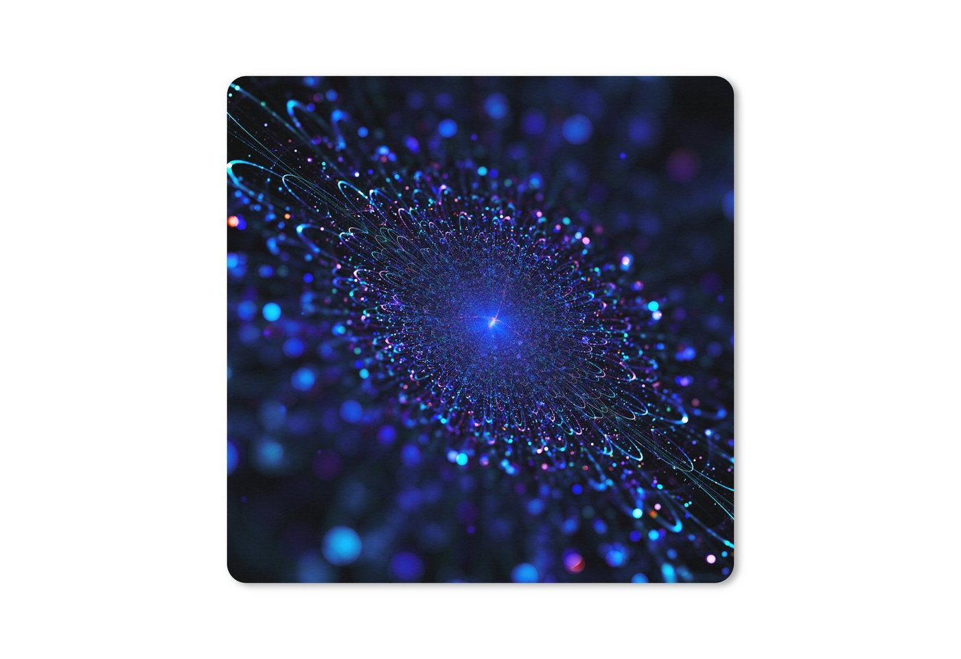 MuchoWow Gaming Mauspad Blaues Glühen einer Blume (1-St), Mousepad mit Rutschfester Unterseite, Gaming, 40x40 cm, XXL, Großes von MuchoWow