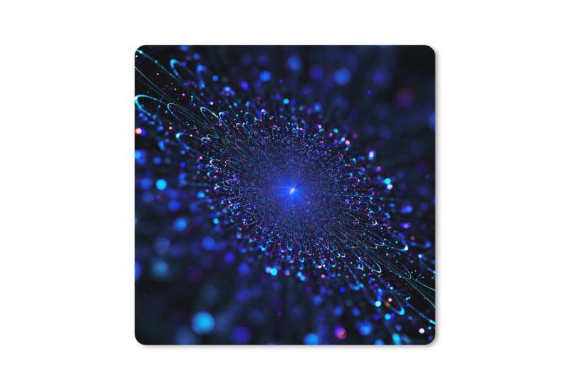 MuchoWow Gaming Mauspad Blaues Glühen einer Blume (1-St), Mousepad mit Rutschfester Unterseite, Gaming, 40x40 cm, XXL, Großes von MuchoWow