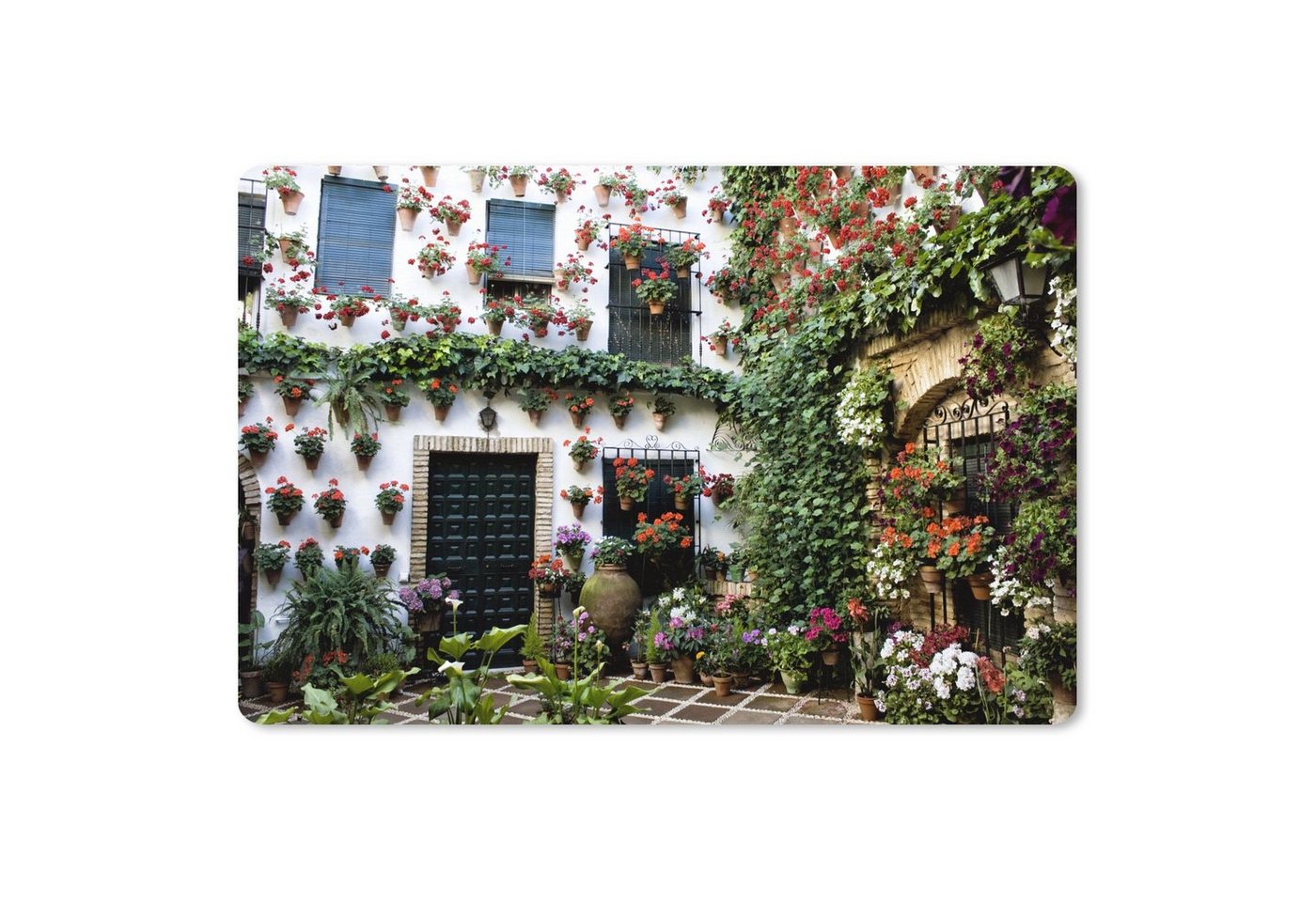 MuchoWow Gaming Mauspad Bunter Innenhof von Cordoba in Spanien (1-St), Büro für Tastatur und Maus, Mousepad Gaming, 90x60 cm, XXL, Großes von MuchoWow