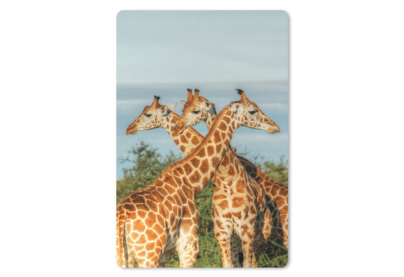 MuchoWow Mauspad Giraffen - Luft - Tiere (1-St), Maus Pad Klein, Gaming Zubehör, Büro Deko, 18x27 cm von MuchoWow