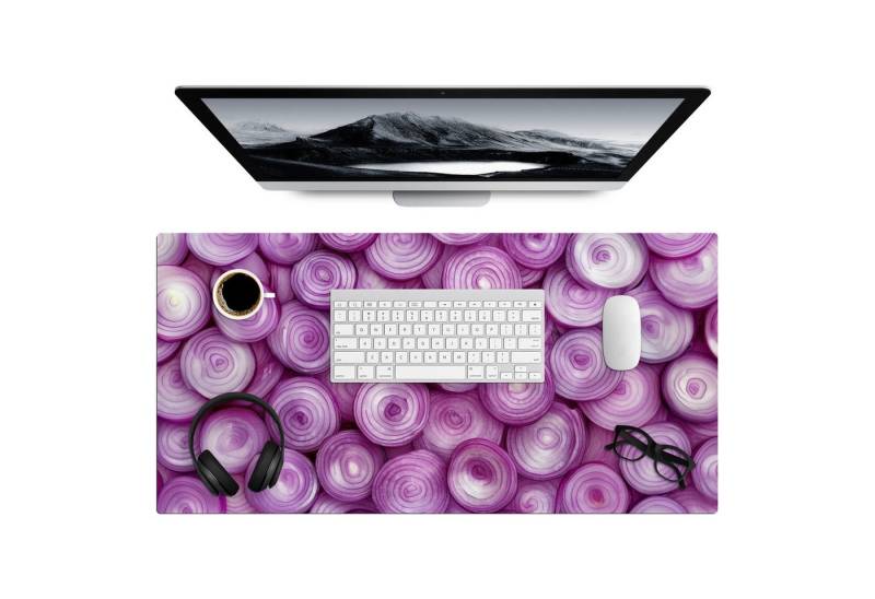 MuchoWow Gaming Mauspad Lila - Zwiebeln - Nahaufnahme (1-St), Gaming Mauspad XXL, Schreibtischunterlage, Desk Mat Groß, 80x40 cm von MuchoWow