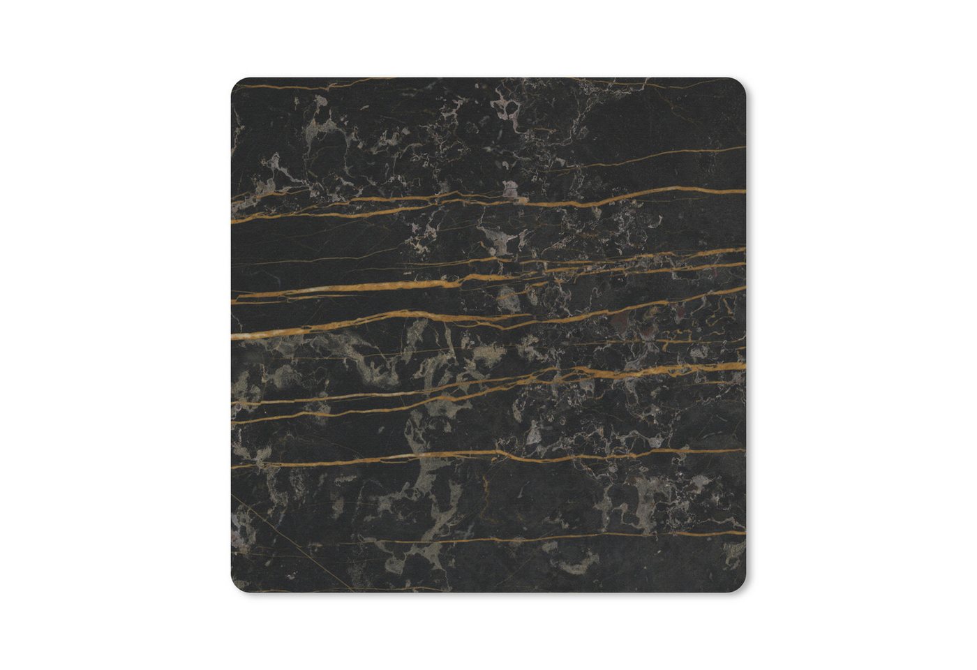 MuchoWow Mauspad Marmor - Schwarz - Gold - Ader (1-St), Maus Pad Klein, Gaming Zubehör, Büro Deko, 18x27 cm von MuchoWow