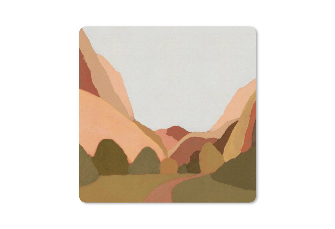 MuchoWow Gaming Mauspad Natur - Landschaft - Abstrakt - Kunst (1-St), Mousepad mit Rutschfester Unterseite, Gaming, 40x40 cm, XXL, Großes von MuchoWow