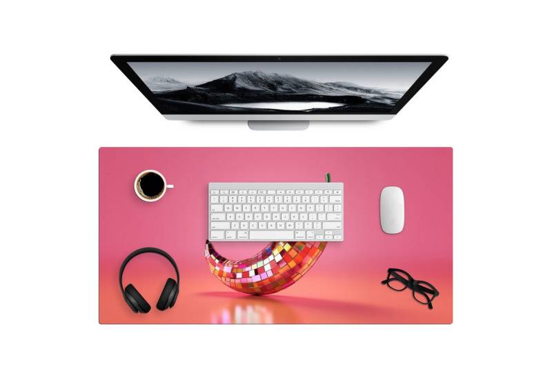 MuchoWow Gaming Mauspad Paprika - Disco - Rot - Glitzer (1-St), Gaming Mauspad XXL, Schreibtischunterlage, Desk Mat Groß, 80x40 cm von MuchoWow