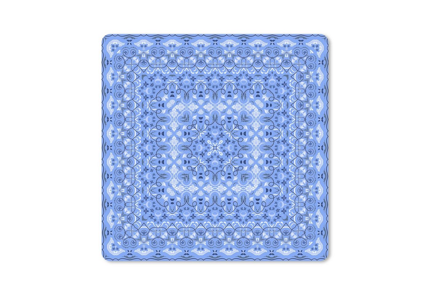 MuchoWow Gaming Mauspad Persischer Teppich - Muster - Blau (1-St), Mousepad mit Rutschfester Unterseite, Gaming, 40x40 cm, XXL, Großes von MuchoWow