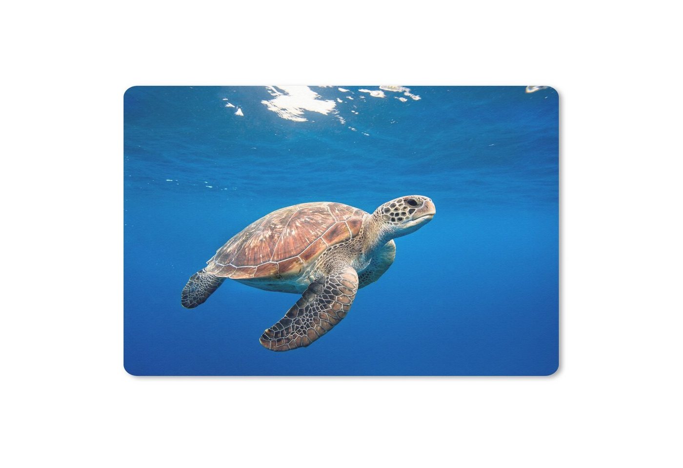 MuchoWow Mauspad Schildkröte im Ozean (1-St), Mouse pad Klein, Gaming Deko, PC Zubehör, 27x18 cm von MuchoWow