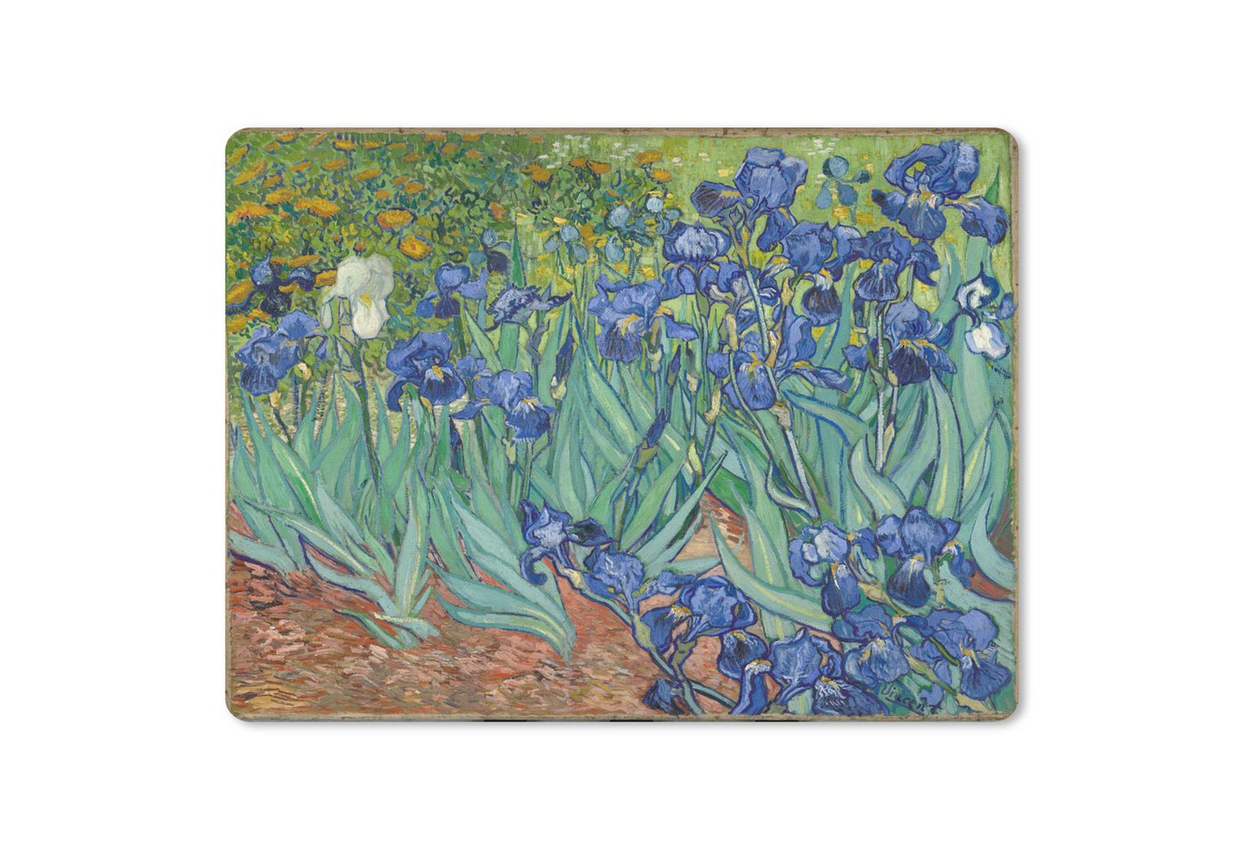 MuchoWow Mauspad Schwertlilien - Vincent van Gogh (1-St), Gaming, Mousepad Klein, Büro Zubehör, Mausunterlage, 23x19 cm von MuchoWow