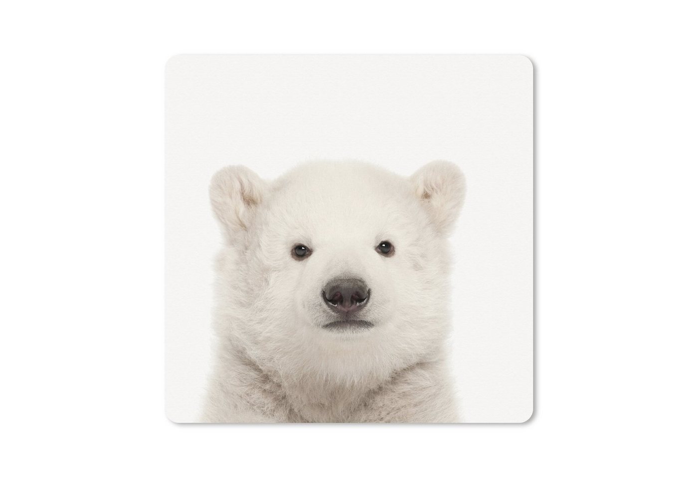 MuchoWow Gaming Mauspad Tiere - Eisbär - Weiß (1-St), Mousepad mit Rutschfester Unterseite, Gaming, 40x40 cm, XXL, Großes von MuchoWow