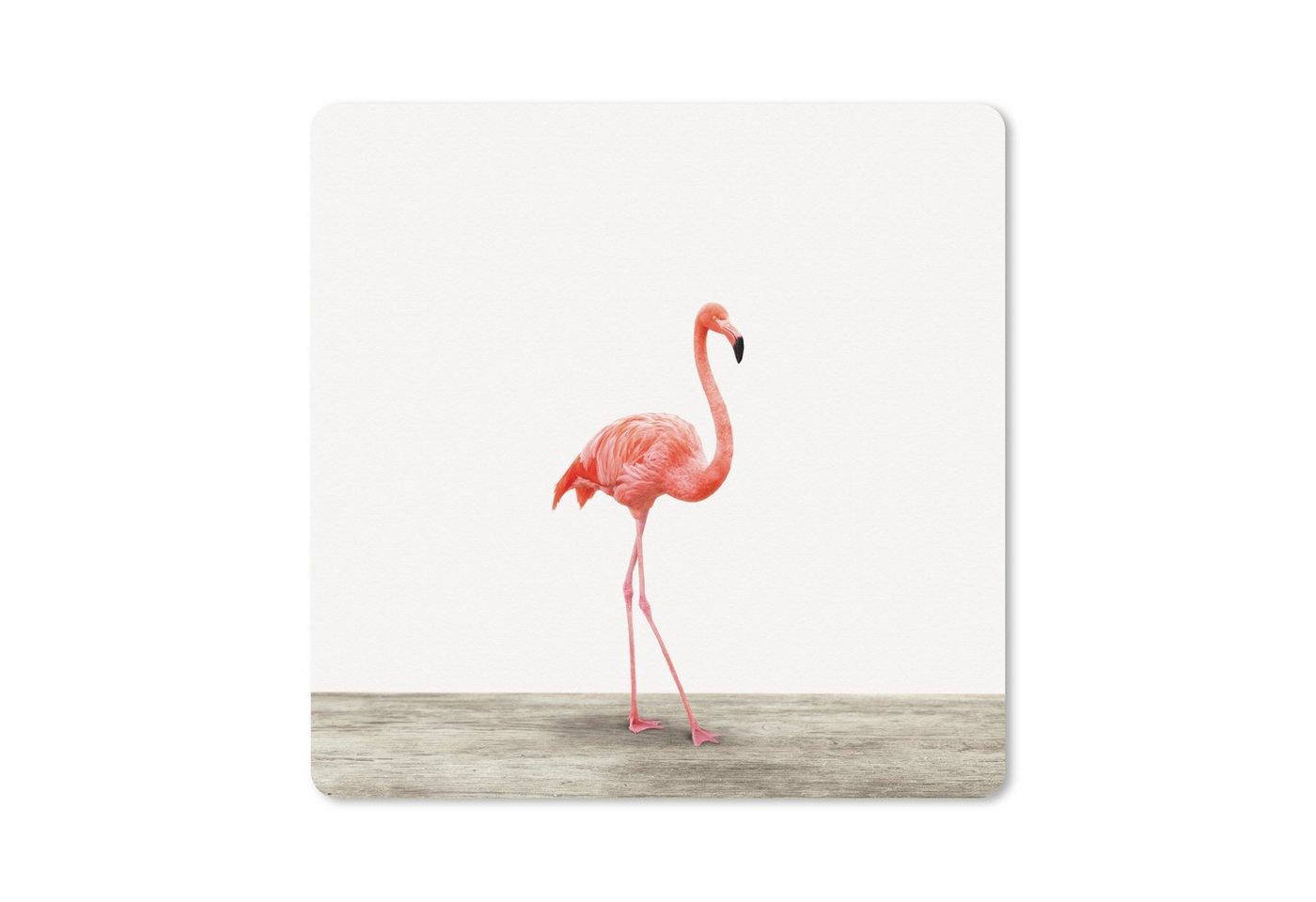 MuchoWow Gaming Mauspad Tiere - Flamingo - Rosa (1-St), Mousepad mit Rutschfester Unterseite, Gaming, 40x40 cm, XXL, Großes von MuchoWow