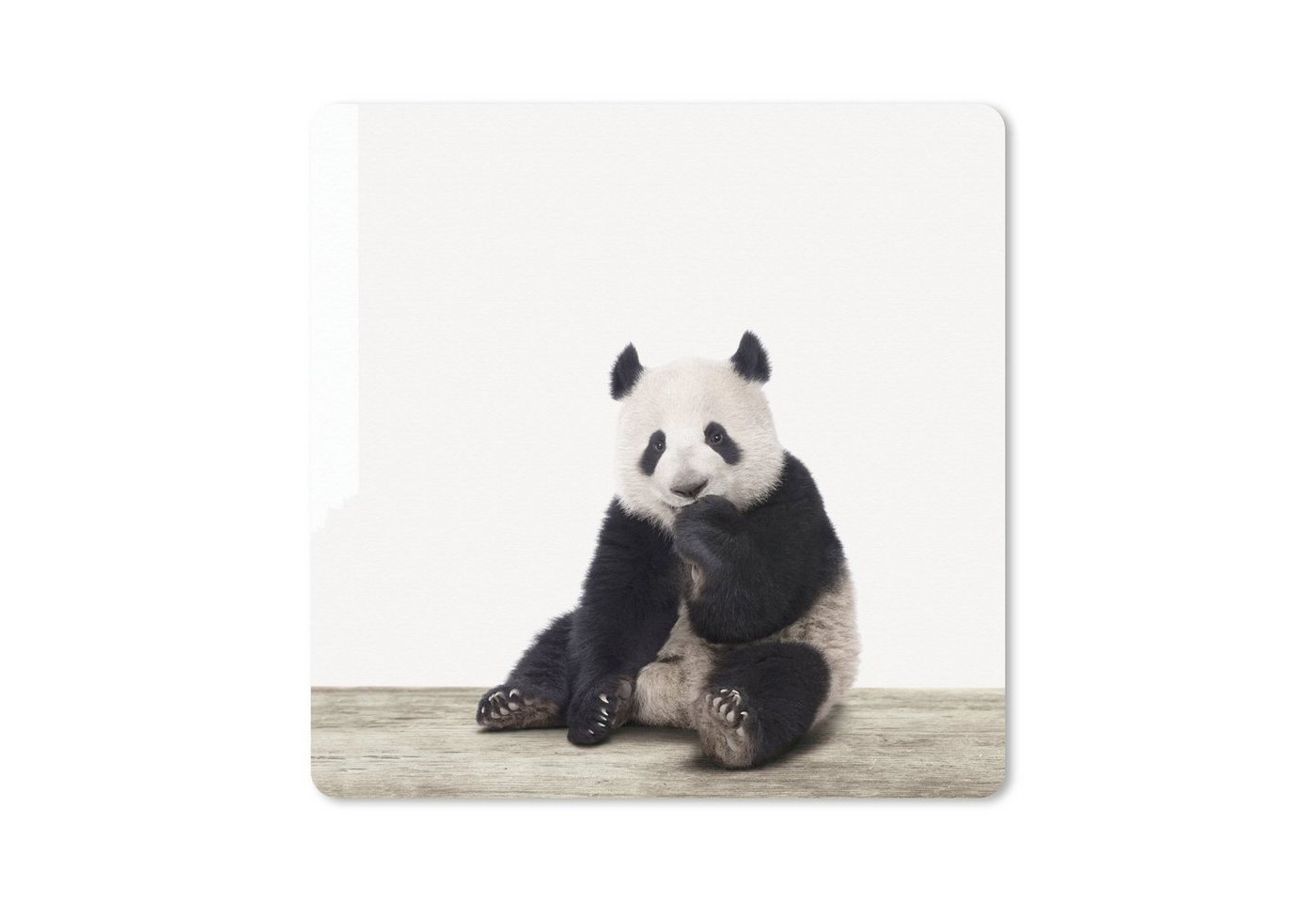 MuchoWow Gaming Mauspad Tiere - Panda - Schwarz - Weiß (1-St), Mousepad mit Rutschfester Unterseite, Gaming, 40x40 cm, XXL, Großes von MuchoWow