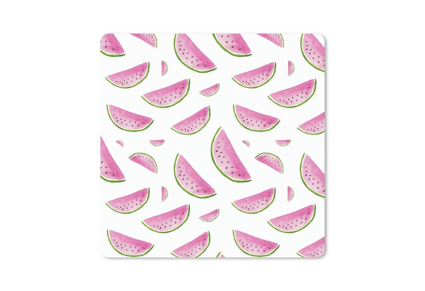 MuchoWow Gaming Mauspad Wassermelone - Aquarellfarbe - Design (1-St), Mousepad mit Rutschfester Unterseite, Gaming, 40x40 cm, XXL, Großes von MuchoWow