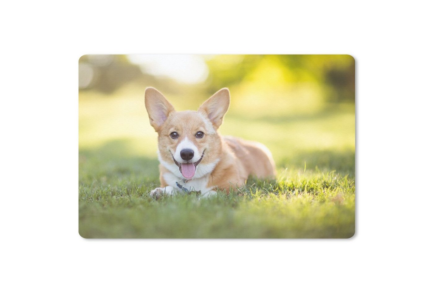 MuchoWow Mauspad Welsh Corgi Welpe (1-St), Mouse pad Klein, Gaming Deko, PC Zubehör, 27x18 cm von MuchoWow