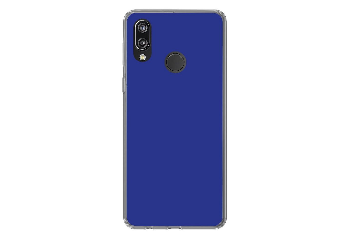 MuchoWow Handyhülle Blau - Einfarbig - Dunkelblau, Handyhülle Huawei P20 Lite (2019), Handy Case, Silikon, Bumper Case von MuchoWow