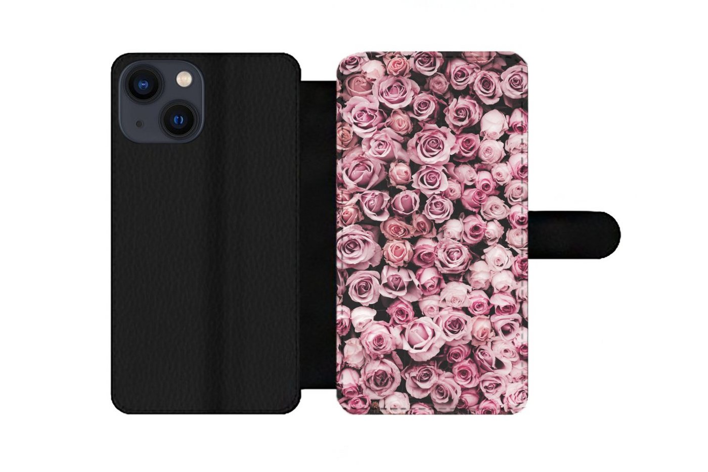 MuchoWow Handyhülle Blumen - Rosen - Natur - Rosa - Botanisch, Handyhülle Telefonhülle Apple iPhone 13 Mini von MuchoWow