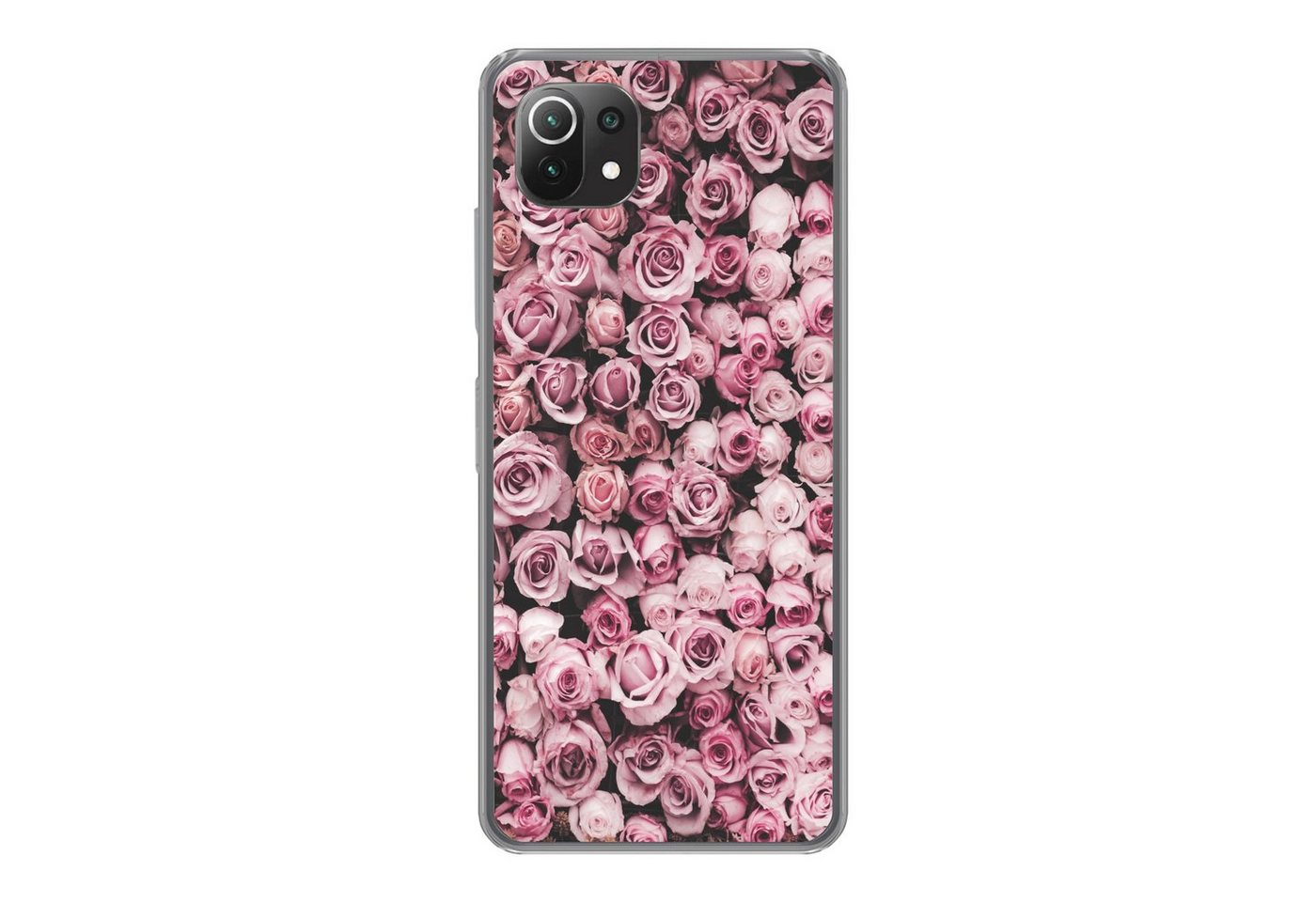 MuchoWow Handyhülle Blumen - Rosen - Natur - Rosa - Botanisch, Phone Case, Handyhülle Xiaomi Mi 11 Lite, Silikon, Schutzhülle von MuchoWow