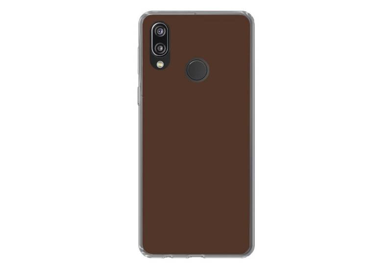 MuchoWow Handyhülle Braun - Dunkel - Farben, Handyhülle Huawei P20 Lite (2019), Handy Case, Silikon, Bumper Case von MuchoWow