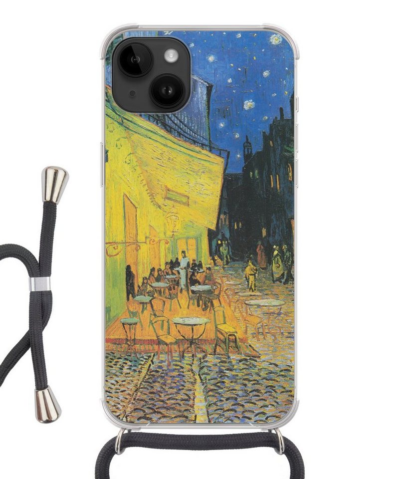 MuchoWow Handyhülle Caféterrasse bei Nacht - Vincent van Gogh, Handyhülle Telefonhülle Apple iPhone 14 von MuchoWow