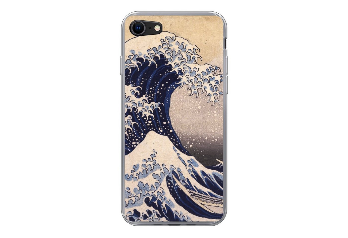 MuchoWow Handyhülle Die große Kluft von Kanagawa - Gemälde von Katsushika Hokusai, Handyhülle Apple iPhone 7, Smartphone-Bumper, Print, Handy Schutzhülle von MuchoWow
