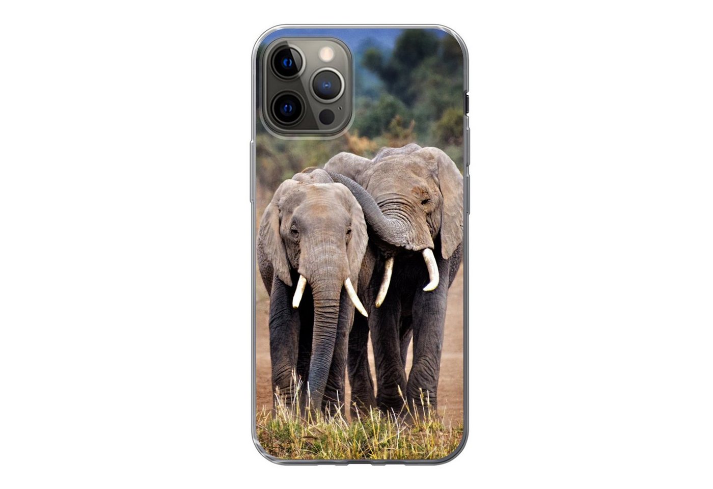 MuchoWow Handyhülle für Apple iPhone 13 Pro Elefant - Tiere - Bäume - Natur, Smartphone-Bumper, Print, Handy Schutzhülle Dünn MuchoWow Handyhülle für Apple iPhone 13 Pro Elefant - Tiere - Bäume - Natur, Smartphone-Bumper, Print, Handy Schutzhülle Dünn von MuchoWow