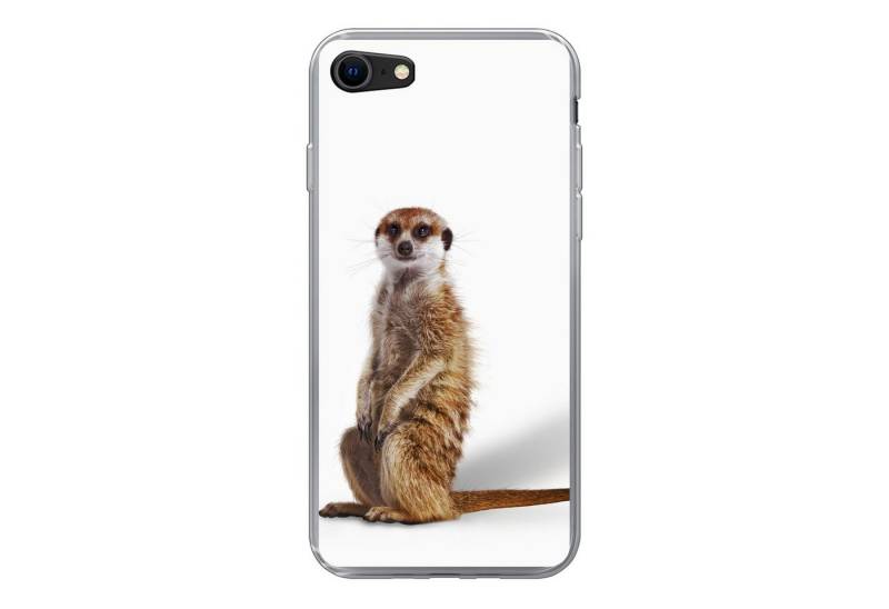 MuchoWow Handyhülle Erdmännchen - Tiere - Fell, Handyhülle Apple iPhone 8, Smartphone-Bumper, Print, Handy Schutzhülle von MuchoWow