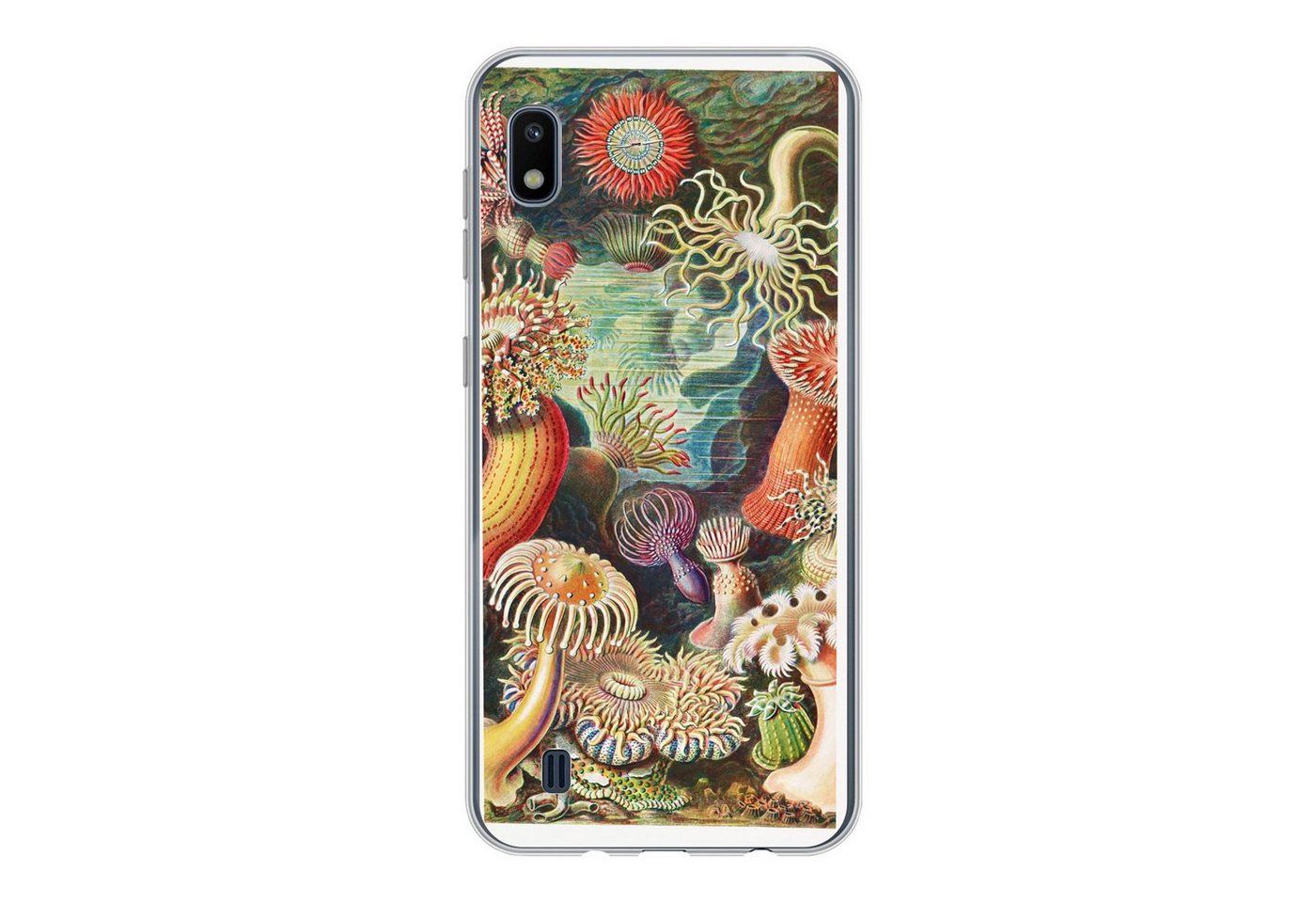 MuchoWow Handyhülle Ernst Haeckel - Anemone - Retro - Natur - Pflanzen - Meer, Handyhülle Samsung Galaxy A10, Smartphone-Bumper, Print, Handy von MuchoWow