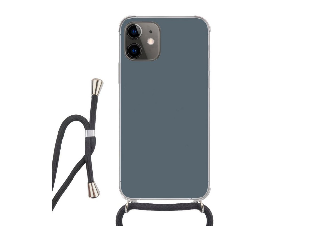 MuchoWow Handyhülle für Apple iPhone 12 Mini Farben - Blau - Innen, Tragbare Handyhüllen mit Kette zum umhängen, Handykette Handyband MuchoWow Handyhülle für Apple iPhone 12 Mini Farben - Blau - Innen, Tragbare Handyhüllen mit Kette zum umhängen, Handykette Handyband von MuchoWow
