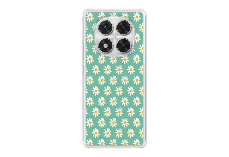 MuchoWow Handyhülle Gänseblümchen - Muster - Grün - Blumen von MuchoWow
