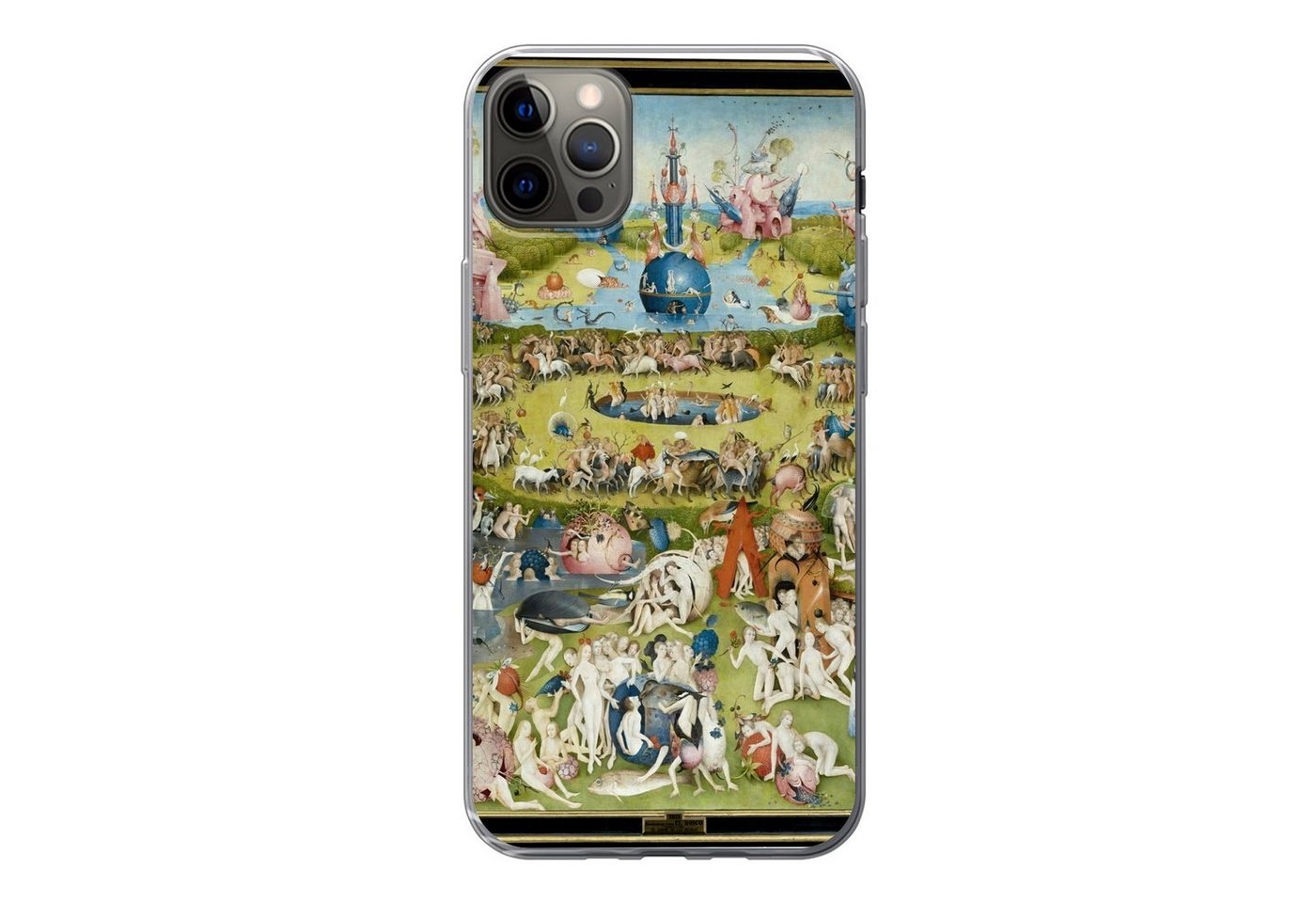 MuchoWow Handyhülle Garten der Lüste - Gemälde von Hieronymus Bosch, Handyhülle Apple iPhone 13 Pro Max, Smartphone-Bumper, Print, Handy von MuchoWow